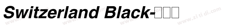 Switzerland Black字体转换